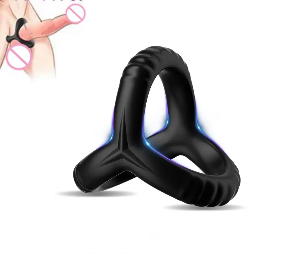 2022 NEW Night Penis Ring Reusable Silicone Semen Cock Ring Penis Enlargement Delayed Ejaculation Sex Toys for Men