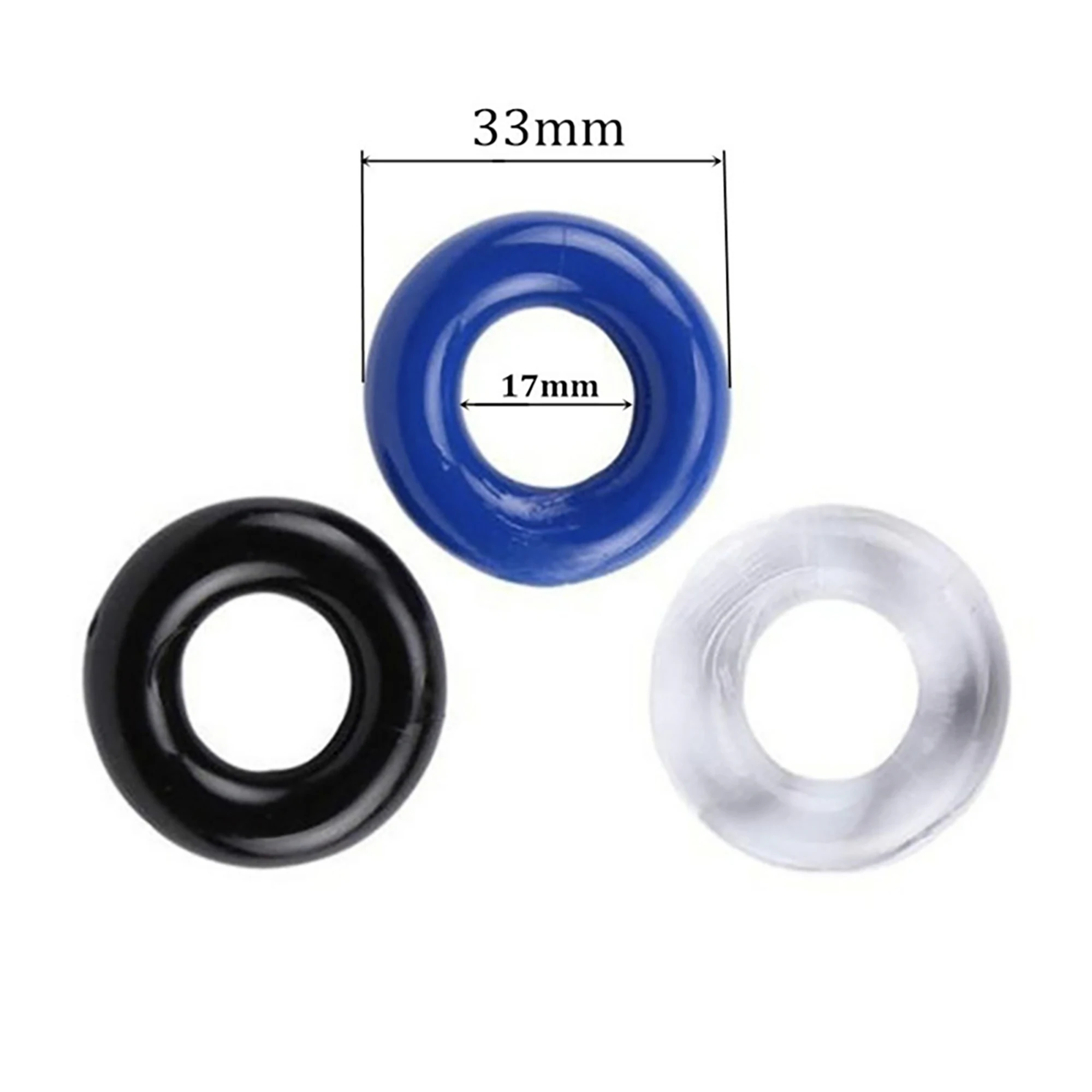 3 Pcs/Set Cock Penis Ring Bead Penis Ring Male Delay Ejaculation Lasting Silicone Erection Ring Sex Toys For Men Adults