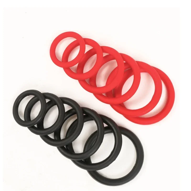 New 6pcs Silicone Penis Ring Ejaculation Delay Cock Rings Dick Erection Cockring Male Chastity Adult Sex Toys for Men