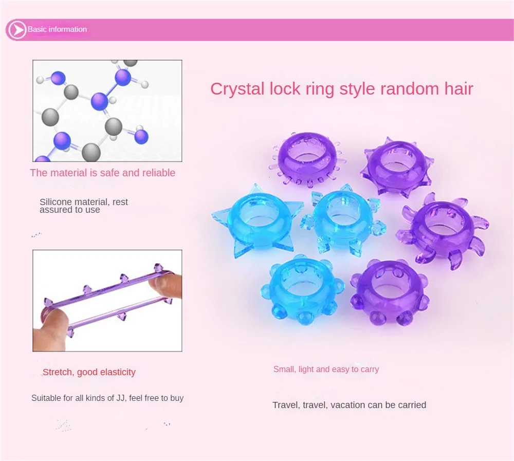 1~10PCS Penis Ring Delaying Ejaculation Flexible Clit Rings Cock Penis Ring For Men Sex Toy Products