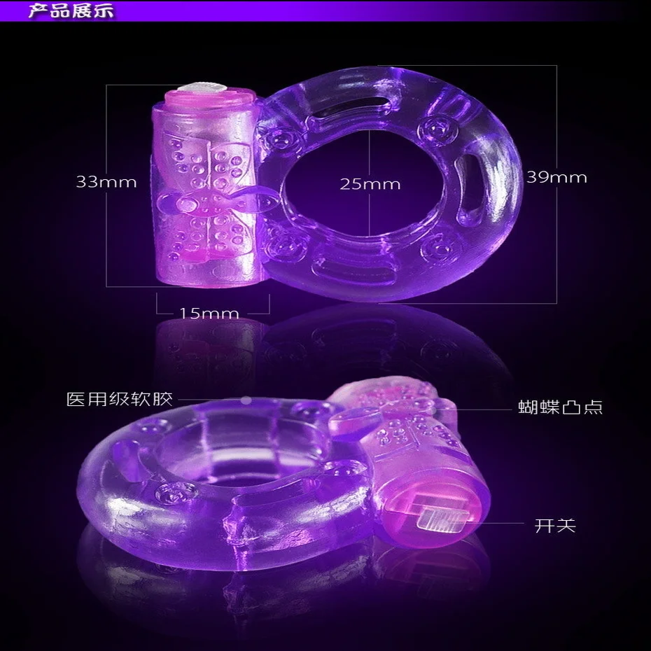 Delay Penis Rings Vibrating Cock Ring, Stretchy Intense Clit Stimulation Couples Sexy Toy Premature Ejaculation Lock Sex Product