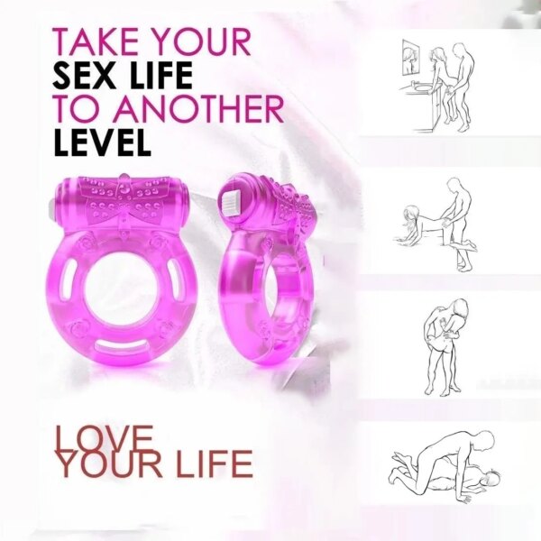 Cock Ring Vibrator Vibrating Clitoral Stimulator Strong Penis Erect Rings Erection Enhance Sex Ability Product Sex Toys For Men