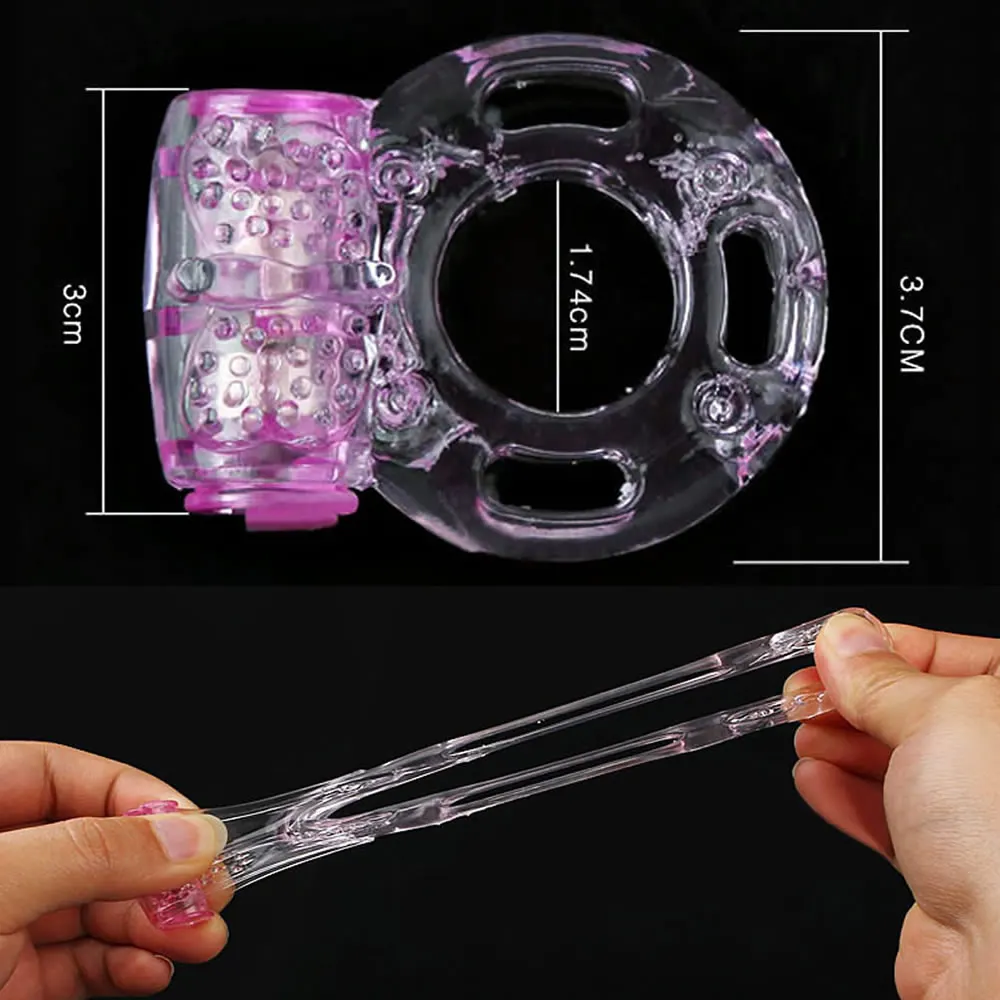 Cock Ring Vibrator Vibrating Rings Clitoral Stimulator Penis Erect Erection Enhance Sex Ability Product Sex Toys for Men
