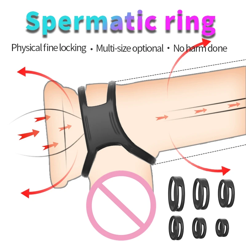 Cock Ring Reusable Silicone Delay Ejaculation Stronger Erection Sex Adult Supplies Ring Cock Sex Toys For Men