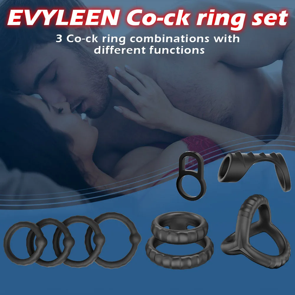 Newest Penis Ring Reusable Silicone Semen Cock Ring Penis Enlargement Delayed Ejaculation Sex Toys For Men Dick Enlarger Rings
