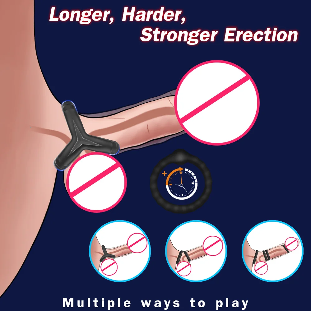 Newest Penis Ring Reusable Silicone Semen Cock Ring Penis Enlargement Delayed Ejaculation Sex Toys For Men Dick Enlarger Rings