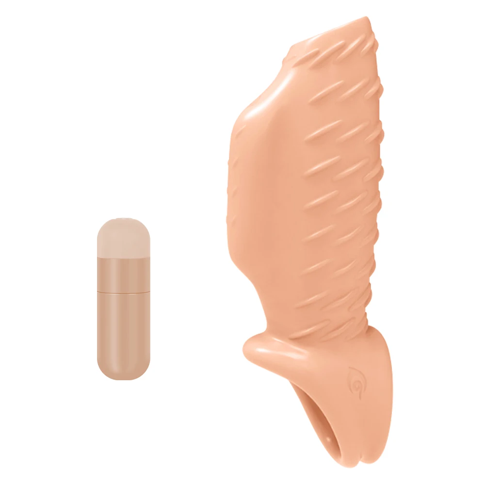 Triple Lock Male Delay Ejaculation Sex Toys For Men Couples Soft TPE Enlargement Extender Penis Vibrating Ring Cock Sleeve