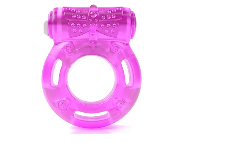 Soft TPE Male delay Penis ring Vibrating Clitoral Stimulator Strong Penis Erect Cock Ring Cage Semen Lock Ring Sex Toys For Men