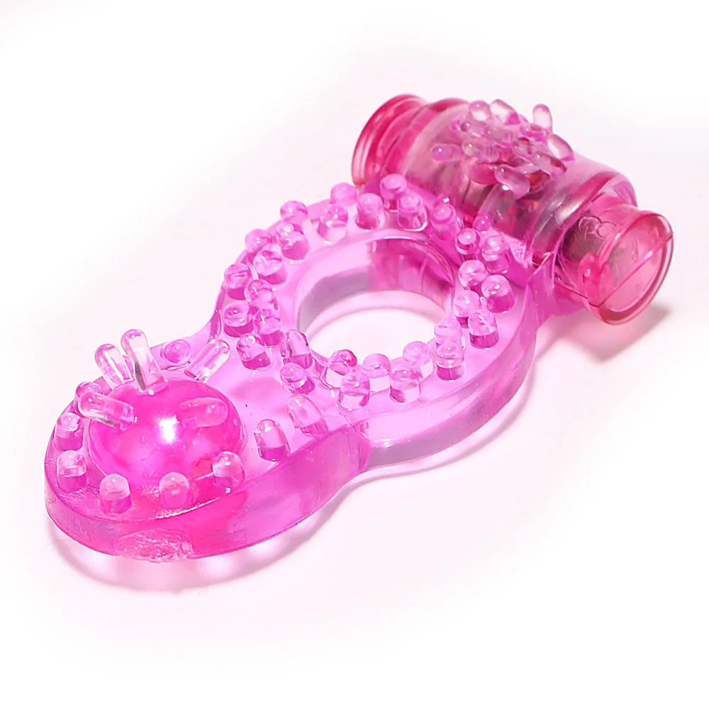 Soft TPE Male delay Penis ring Vibrating Clitoral Stimulator Strong Penis Erect Cock Ring Cage Semen Lock Ring Sex Toys For Men