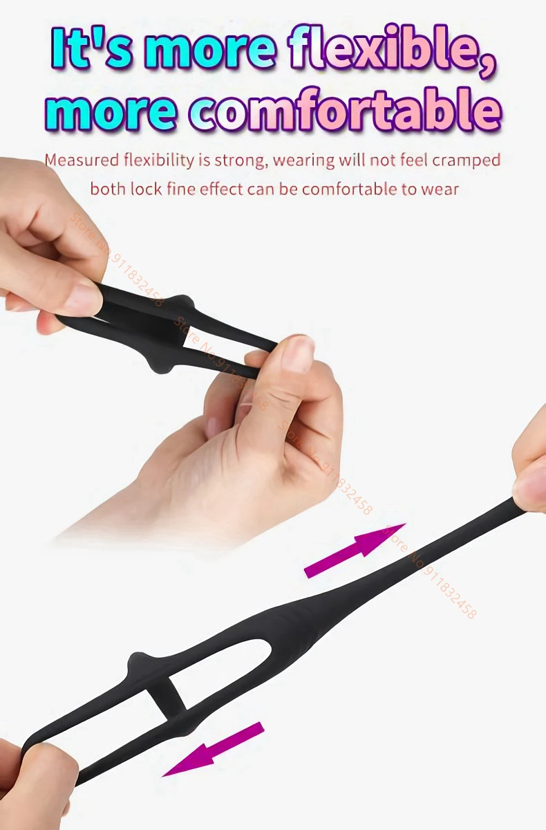 Delayed Ejaculation Penis Ring Cock Ring for Men Chastity Cage Sex Toy for Couple Cockring Dick Enlarger Rings Men's Masturbator