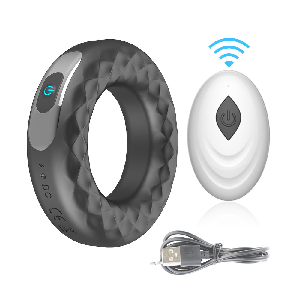 USB Charging Silicone Vibration Penis Ring Men Penis Lock Ring Electric Cock Ring Vibrator Dick Lock Ejaculate Delay Erection