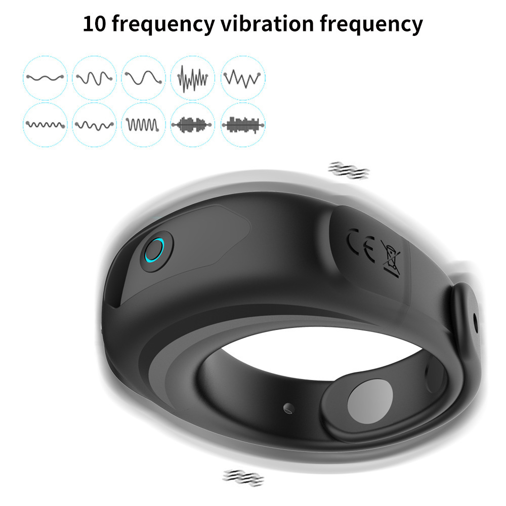 USB Charging Silicone Vibration Penis Ring Men Penis Lock Ring Electric Cock Ring Vibrator Dick Lock Ejaculate Delay Erection