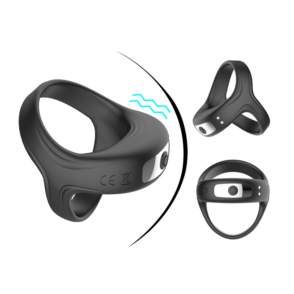 USB Charging Silicone Vibration Penis Ring Men Penis Lock Ring Electric Cock Ring Vibrator Dick Lock Ejaculate Delay Erection
