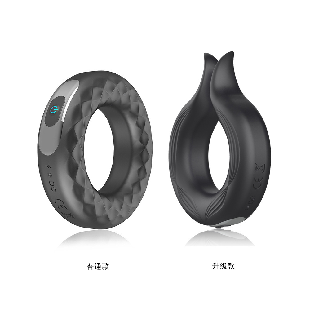 USB Charging Silicone Vibration Penis Ring Men Penis Lock Ring Electric Cock Ring Vibrator Dick Lock Ejaculate Delay Erection