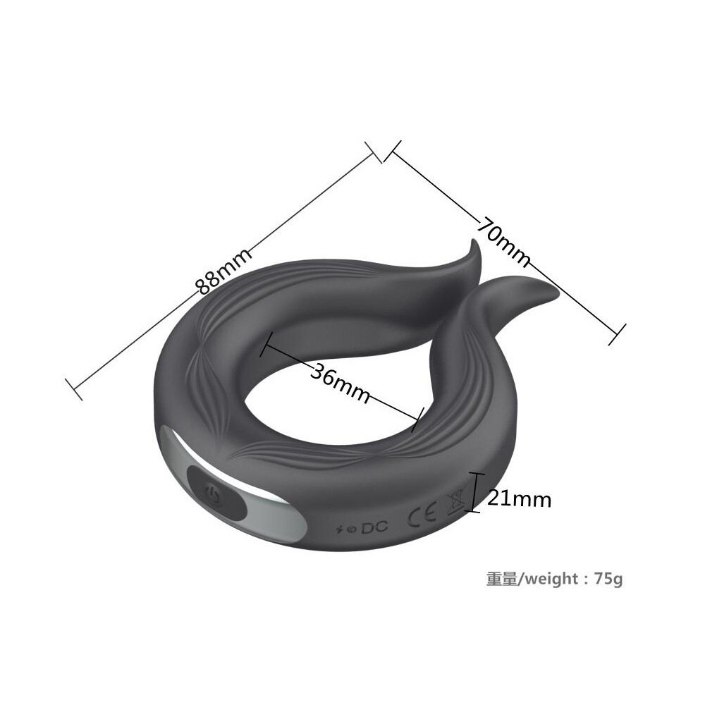 USB Charging Silicone Vibration Penis Ring Men Penis Lock Ring Electric Cock Ring Vibrator Dick Lock Ejaculate Delay Erection