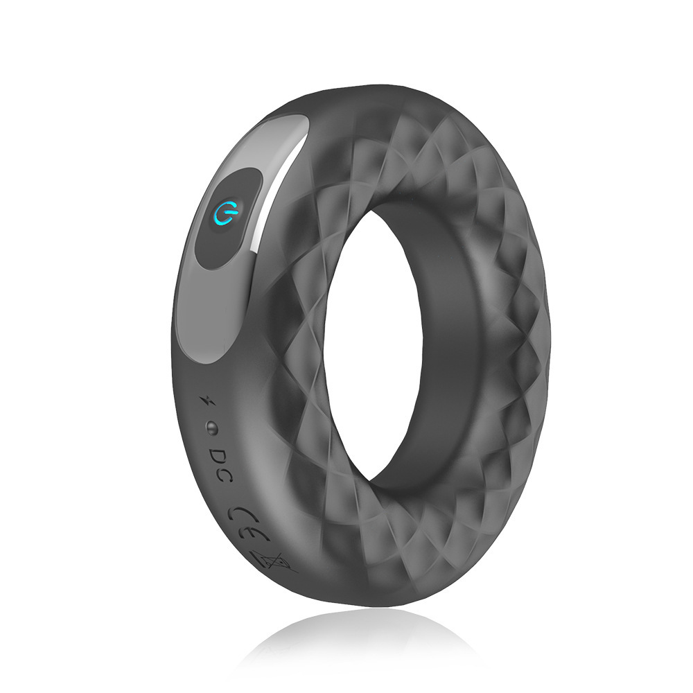 USB Charging Silicone Vibration Penis Ring Men Penis Lock Ring Electric Cock Ring Vibrator Dick Lock Ejaculate Delay Erection