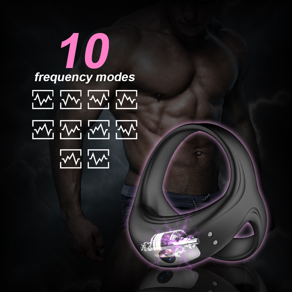 USB Charging Silicone Vibration Penis Ring Men Penis Lock Ring Electric Cock Ring Vibrator Dick Lock Ejaculate Delay Erection