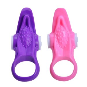 Male Longer Lasting Penis Ring Clitoral Vibrator Cock Lip Tongue Ring Delay Ejaculation Ring Adult Sex Toy For Men Couples
