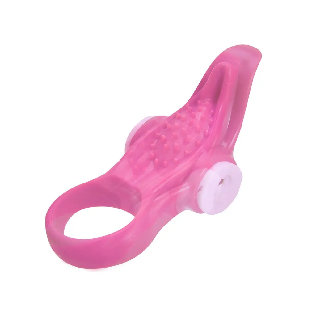Male Longer Lasting Penis Ring Clitoral Vibrator Cock Lip Tongue Ring Delay Ejaculation Ring Adult Sex Toy For Men Couples