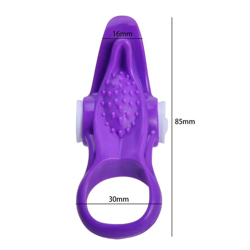 Male Longer Lasting Penis Ring Clitoral Vibrator Cock Lip Tongue Ring Delay Ejaculation Ring Adult Sex Toy For Men Couples