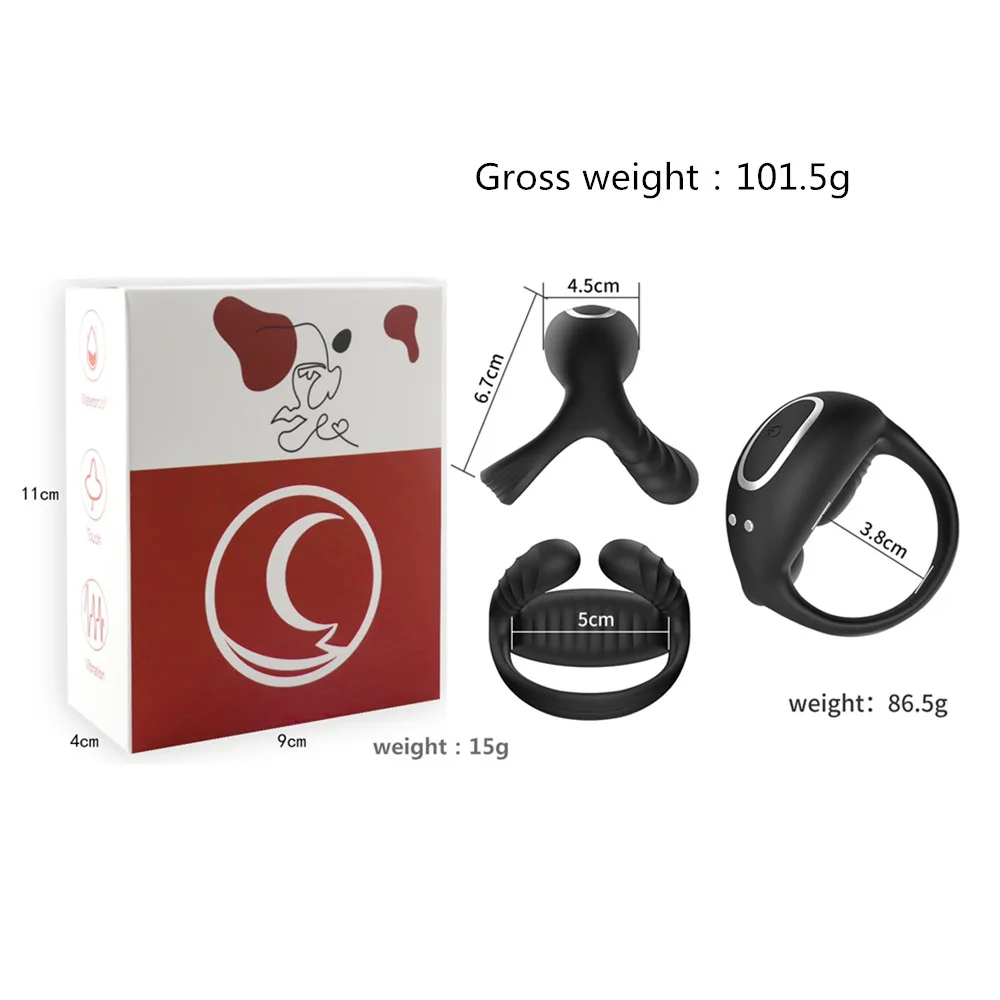 Barugo APP Remote Control Three Vibration Wear Rechargeable Silicone Men's Delay Lock Fine Ring Adult Products Factory