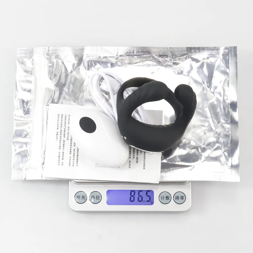 Barugo APP Remote Control Three Vibration Wear Rechargeable Silicone Men's Delay Lock Fine Ring Adult Products Factory