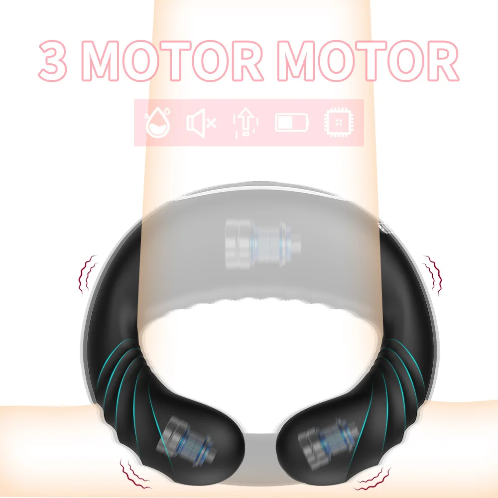 Barugo APP Remote Control Three Vibration Wear Rechargeable Silicone Men's Delay Lock Fine Ring Adult Products Factory