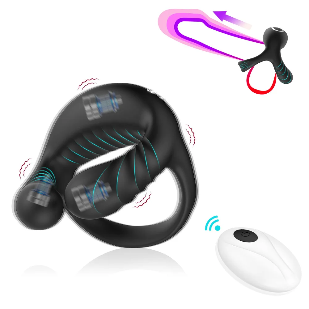Barugo APP Remote Control Three Vibration Wear Rechargeable Silicone Men's Delay Lock Fine Ring Adult Products Factory