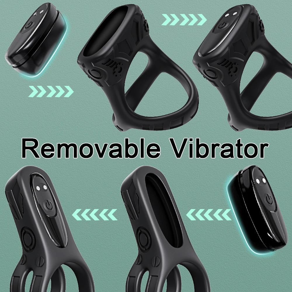 APP Vibrating Cock Ring for Men Silicone Penis Ring with Removable Vibrator Ejaculation Delay Sex Toy for Couples Game APP Vibrating Cock Ring for Men Silicone Penis Ring with Removable Vibrator Ejaculation Delay Sex Toy for Couples Game