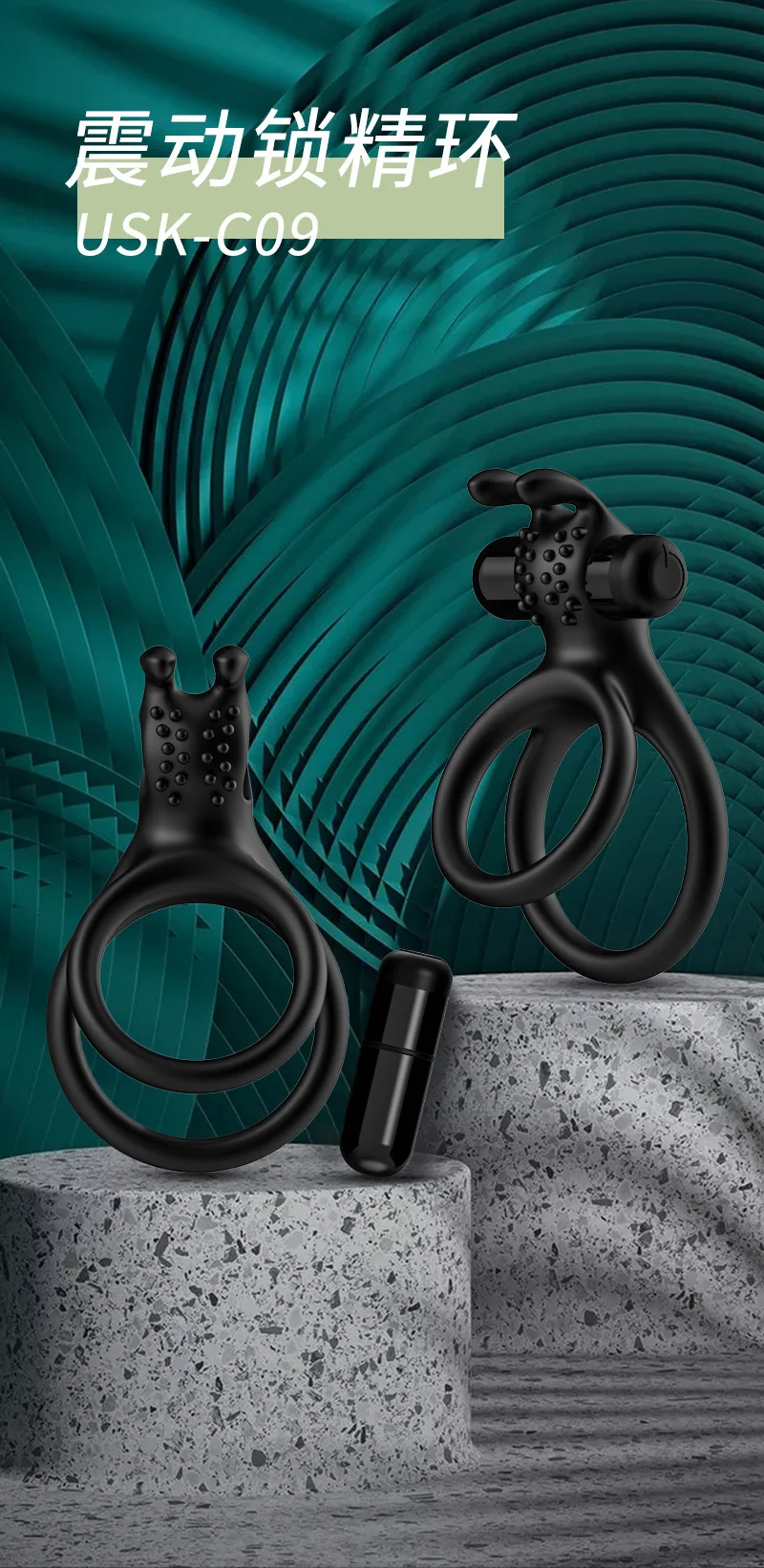 Men's Silicone Penis Ring + Vibrator Clitoris Stimulator Cock Ring Ejaculation Delay Penisring Erection Ring for Couples Men's Silicone Penis Ring + Vibrator Clitoris Stimulator Cock Ring Ejaculation Delay Penisring Erection Ring for Couples