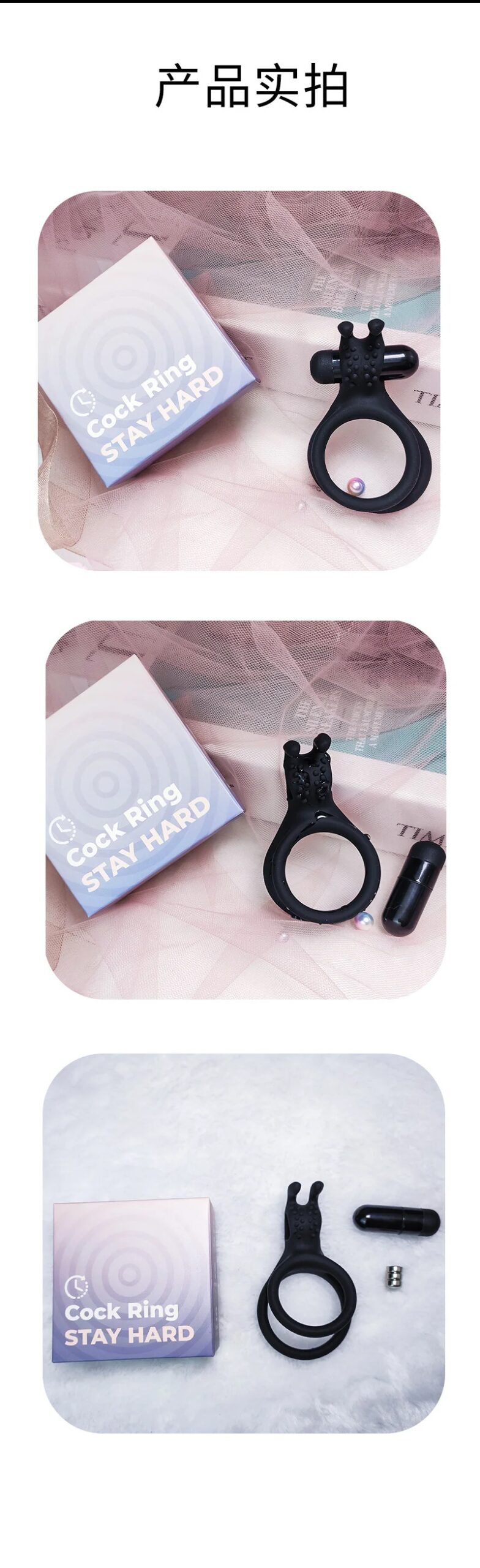 Men's Silicone Penis Ring + Vibrator Clitoris Stimulator Cock Ring Ejaculation Delay Penisring Erection Ring for Couples Men's Silicone Penis Ring + Vibrator Clitoris Stimulator Cock Ring Ejaculation Delay Penisring Erection Ring for Couples