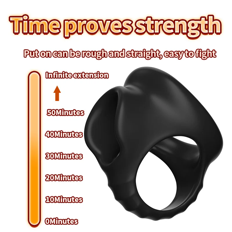 Sex Tool For Men Cock Ring Reusable Silicone Delay Ejaculation Stronger Erection Sex Toys Adult Supplies Linen Nozzle Ring Cock