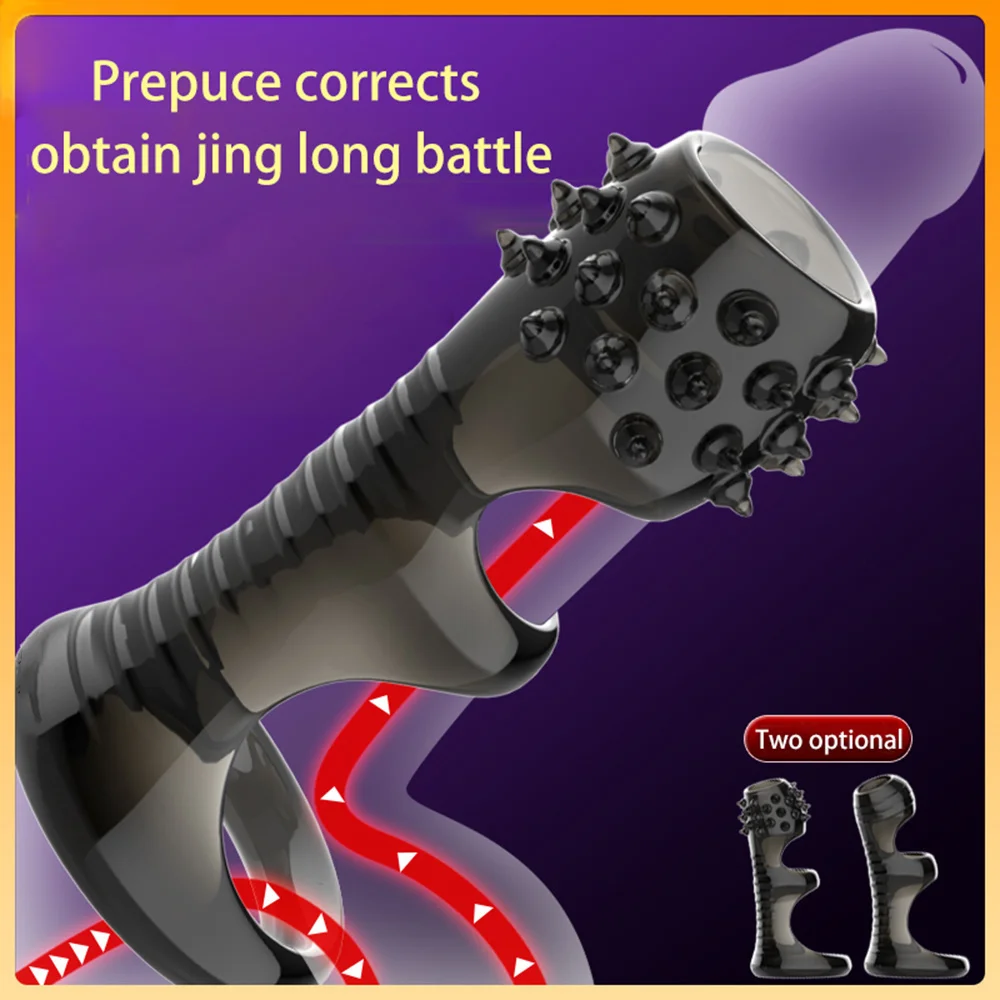 Sex Tool For Men Cock Ring Reusable Silicone Delay Ejaculation Stronger Erection Sex Toys Adult Supplies Linen Nozzle Ring Cock