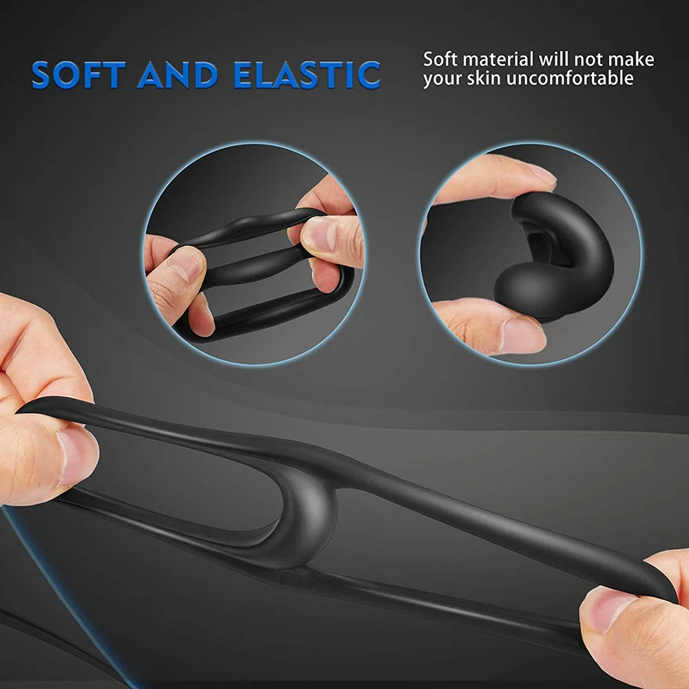 Sex Tool For Men Cock Ring Reusable Silicone Delay Ejaculation Stronger Erection Sex Toys Adult Supplies Linen Nozzle Ring Cock