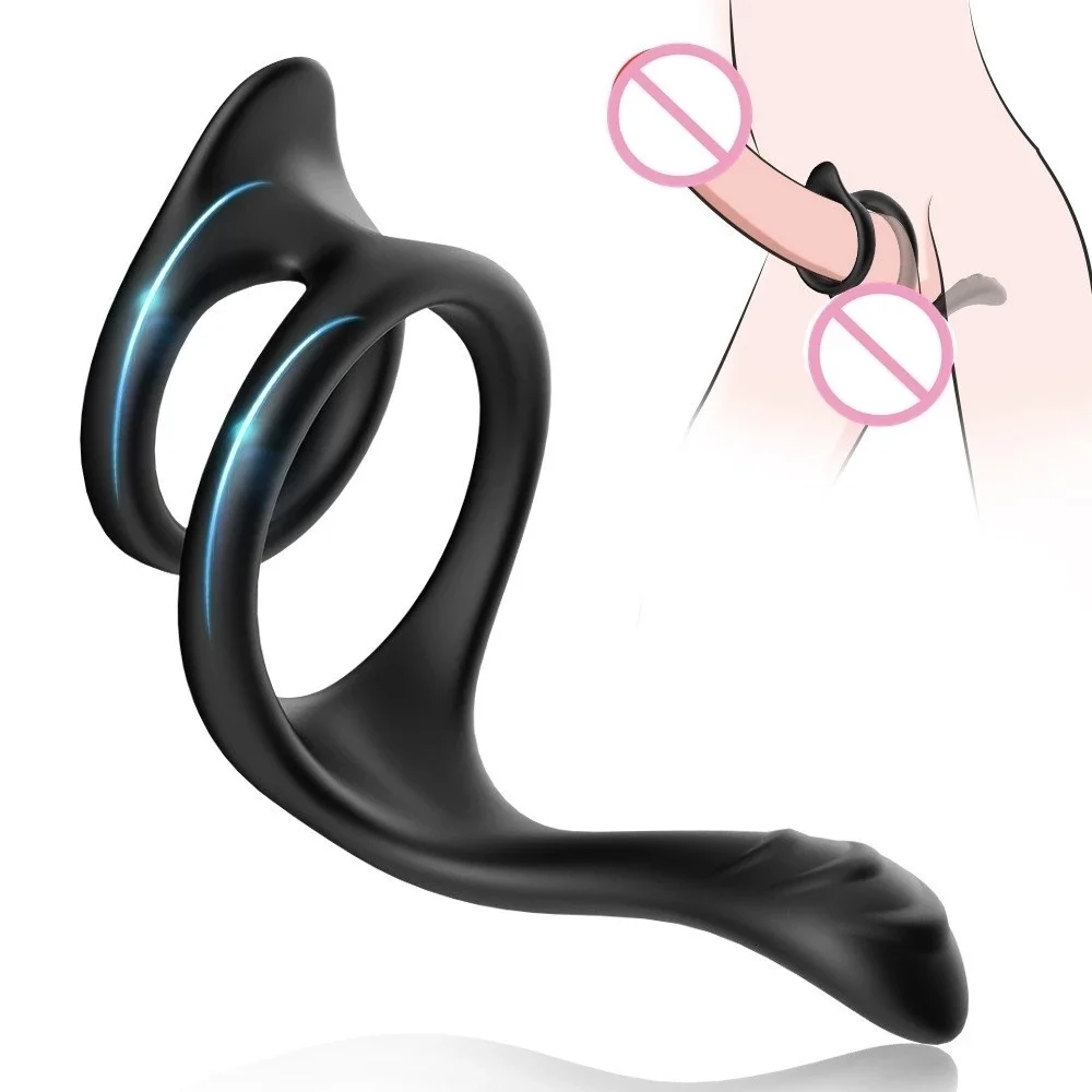 Sex Tool For Men Cock Ring Reusable Silicone Delay Ejaculation Stronger Erection Sex Toys Adult Supplies Linen Nozzle Ring Cock