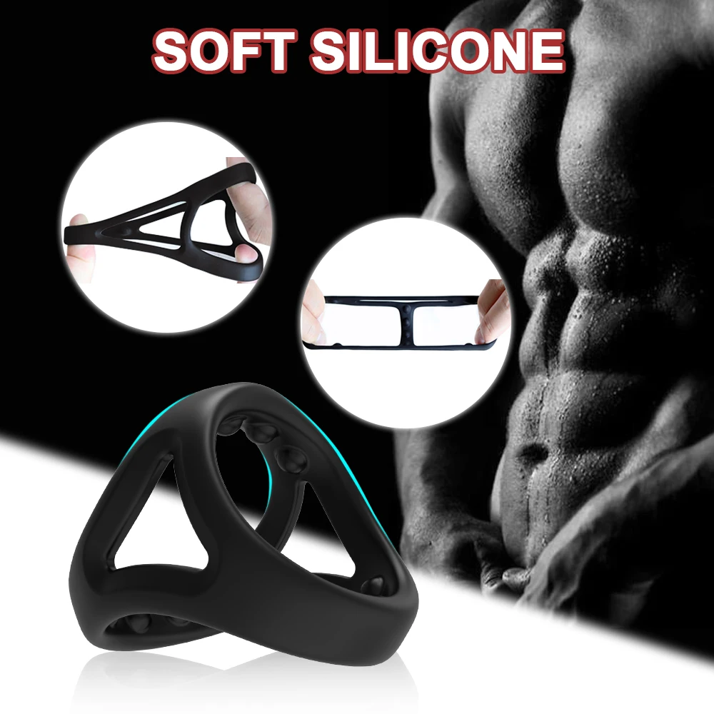 Men Cock Ring Ejaculation Delay Penis Ring Silicone Chastity Cage Male Masturbation Sex Toy for Couples Adult Goods for 18+ Men Cock Ring Ejaculation Delay Penis Ring Silicone Chastity Cage Male Masturbation Sex Toy for Couples Adult Goods for 18+
