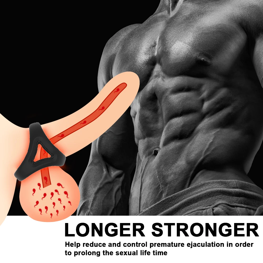 Men Cock Ring Ejaculation Delay Penis Ring Silicone Chastity Cage Male Masturbation Sex Toy for Couples Adult Goods for 18+ Men Cock Ring Ejaculation Delay Penis Ring Silicone Chastity Cage Male Masturbation Sex Toy for Couples Adult Goods for 18+