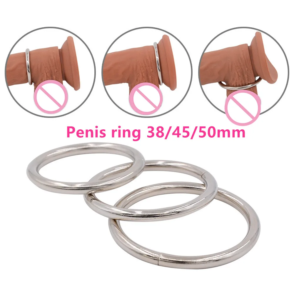 Stainless Steel Metal CockRing Penis Locking Restraint Ejaculation Delay Ring Adult Sex Toys Penis Training Supplies Stainless Steel Metal CockRing Penis Locking Restraint Ejaculation Delay Ring Adult Sex Toys Penis Training Supplies
