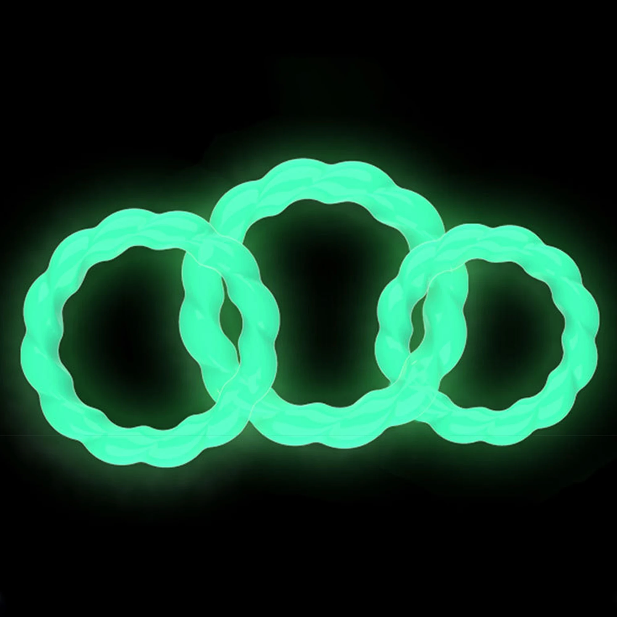 3pcs Male Luminous Penis Rings Smooth Silicone Delay Ejaculation Cock Ring Sexy Erection Ring Adult Product Sex Toys For Men