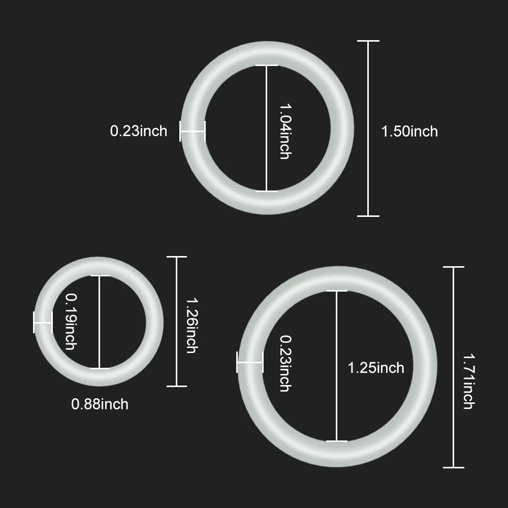 3pcs Male Luminous Penis Rings Smooth Silicone Delay Ejaculation Cock Ring Sexy Erection Ring Adult Product Sex Toys For Men