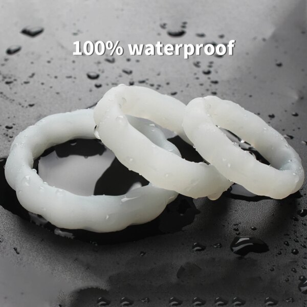 3pcs Male Luminous Penis Rings Smooth Silicone Delay Ejaculation Cock Ring Sexy Erection Ring Adult Product Sex Toys For Men
