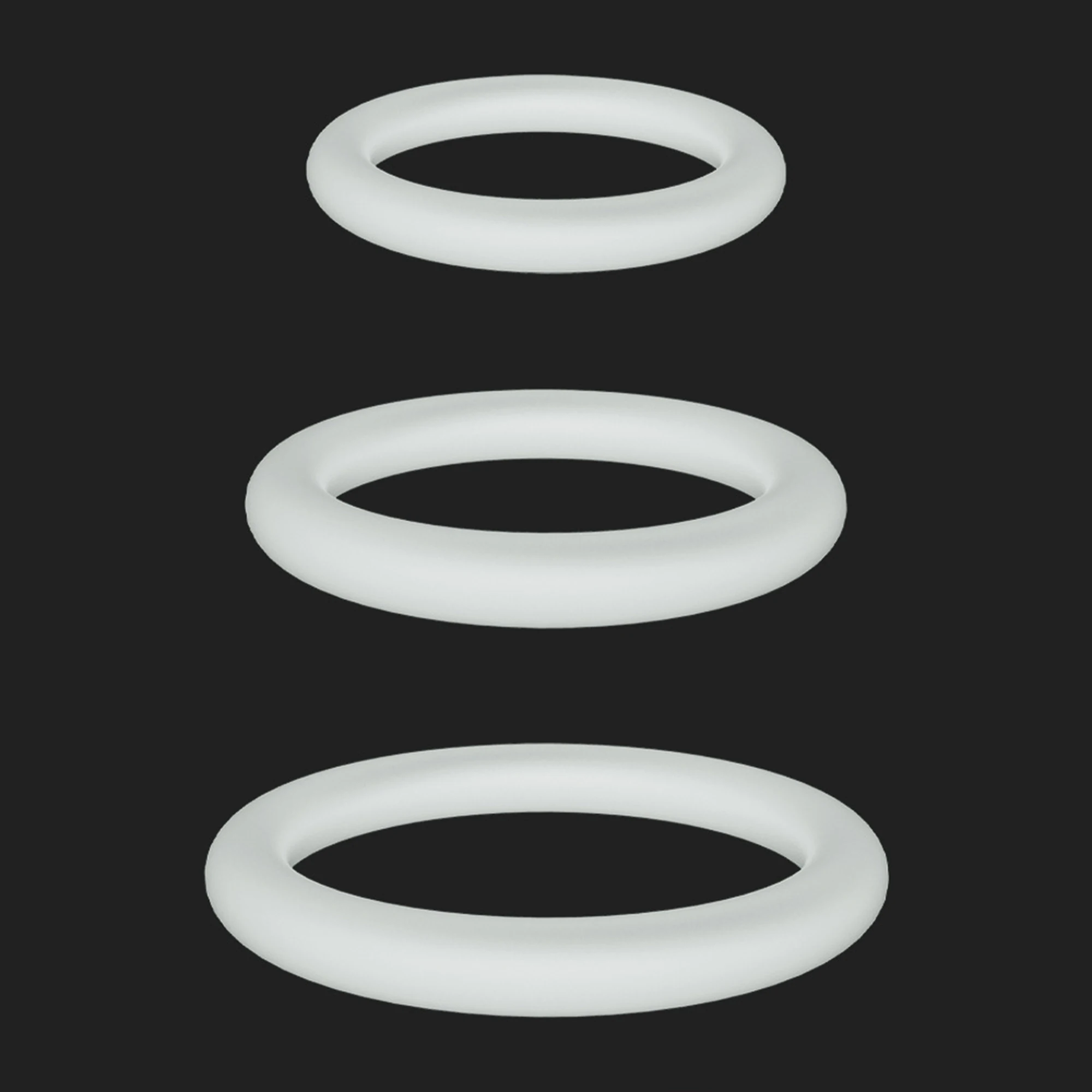 3pcs Male Luminous Penis Rings Smooth Silicone Delay Ejaculation Cock Ring Sexy Erection Ring Adult Product Sex Toys For Men