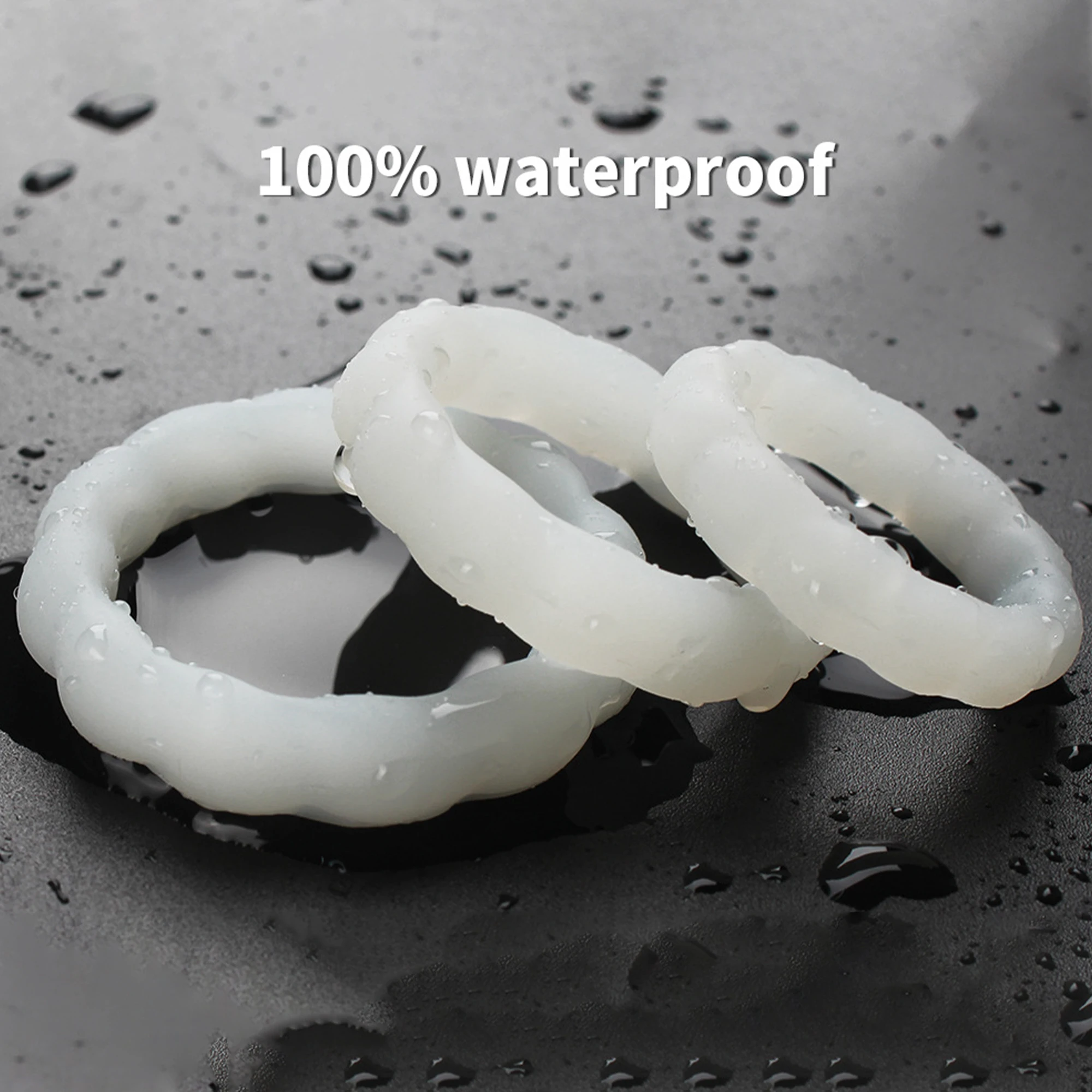 3pcs Male Luminous Penis Rings Smooth Silicone Delay Ejaculation Cock Ring Sexy Erection Ring Adult Product Sex Toys For Men