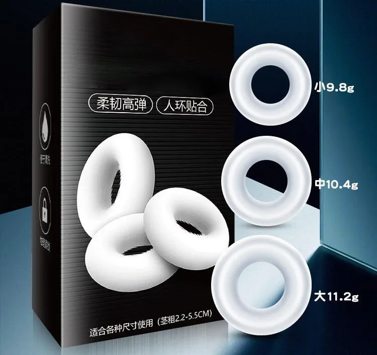 3PCS Thick Male Foreskin Corrector Ring Penis Rings Delay Ejaculation Daily/Night Cock Ring Chastity Cage Sex Toys for Men 3PCS Thick Male Foreskin Corrector Ring Penis Rings Delay Ejaculation Daily/Night Cock Ring Chastity Cage Sex Toys for Men