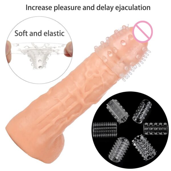 6PCS Cock Rings Lock Durable Silicone Penis Ring Sex Toys for Men Male Delay Ejaculation Scrotum Lock Ring Couples Adult 18+