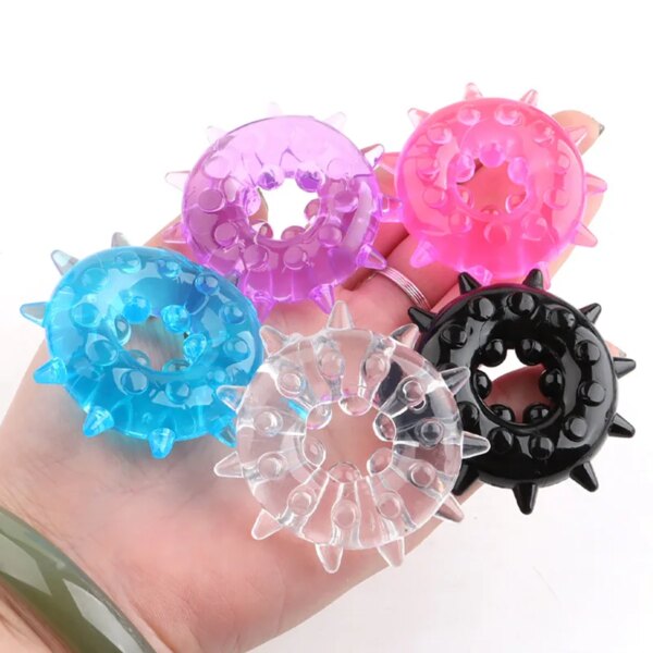 Cock Ring Delay Ejaculation Spikes Adults Toys For Men Dick Enlargement Silicone Penis Ring Male Sex Toys Stronger Erection