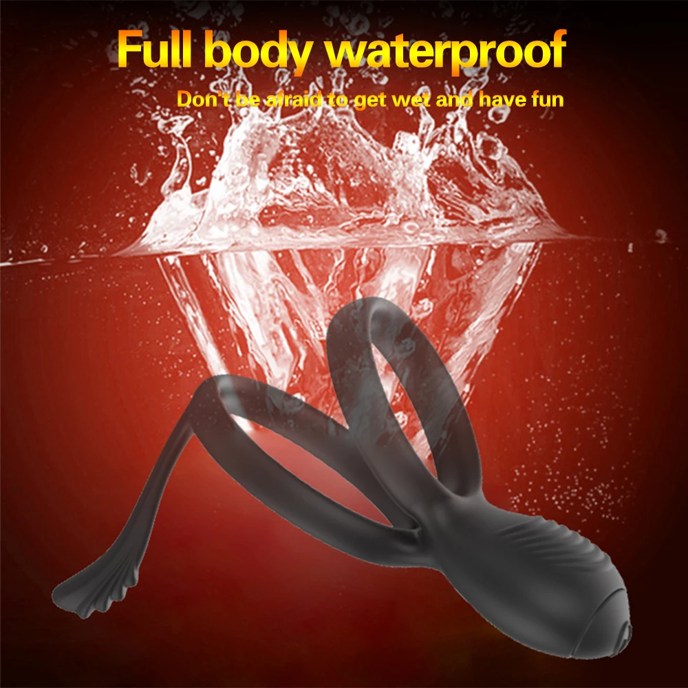 Male Vibrator Double Penis Ring Delay Ejaculation Cock Ring Vaginal Clitoral Stimulator Masturabtor Sex Toy for Men Couples Male Vibrator Double Penis Ring Delay Ejaculation Cock Ring Vaginal Clitoral Stimulator Masturabtor Sex Toy for Men Couples