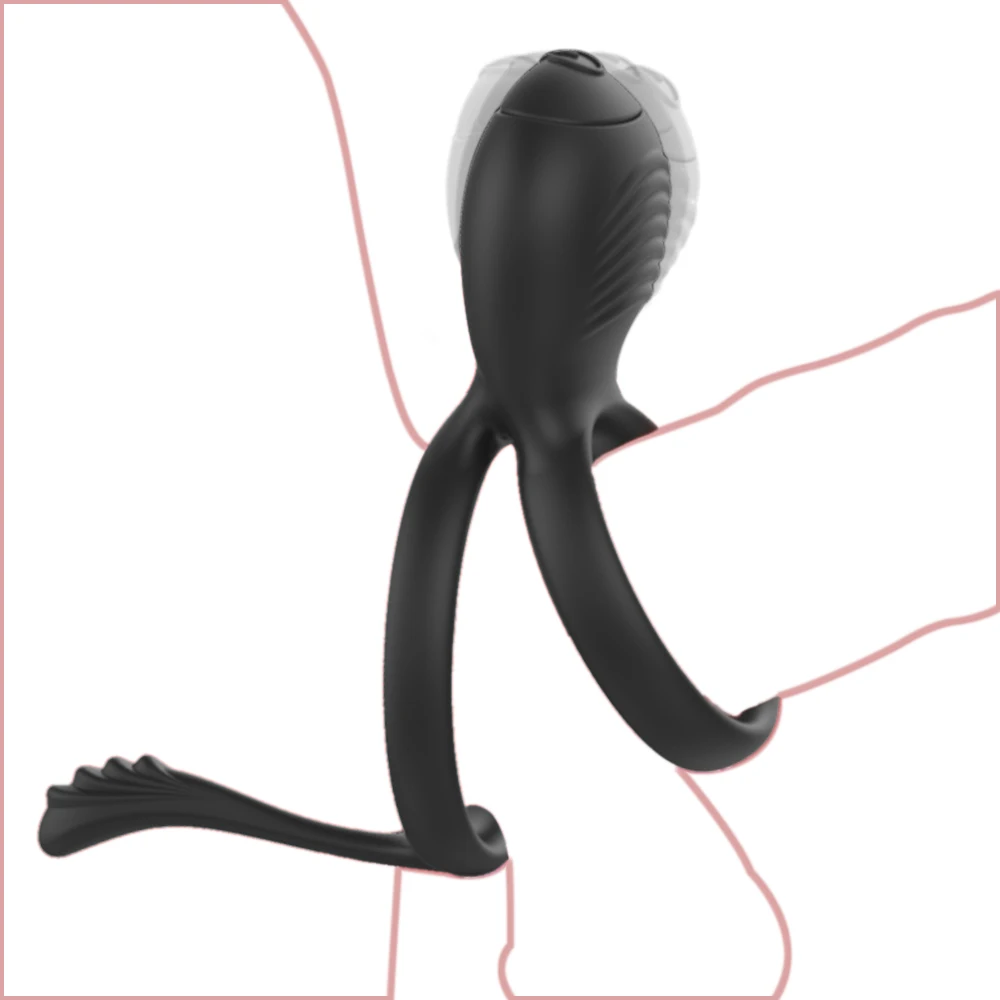 Male Vibrator Double Penis Ring Delay Ejaculation Cock Ring Vaginal Clitoral Stimulator Masturabtor Sex Toy for Men Couples Male Vibrator Double Penis Ring Delay Ejaculation Cock Ring Vaginal Clitoral Stimulator Masturabtor Sex Toy for Men Couples