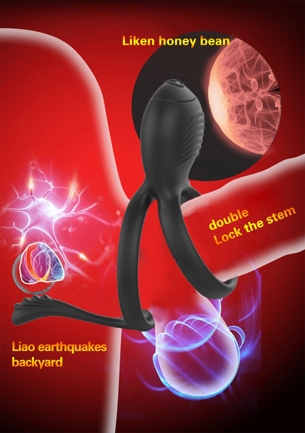 Male Vibrator Double Penis Ring Delay Ejaculation Cock Ring Vaginal Clitoral Stimulator Masturabtor Sex Toy for Men Couples Male Vibrator Double Penis Ring Delay Ejaculation Cock Ring Vaginal Clitoral Stimulator Masturabtor Sex Toy for Men Couples