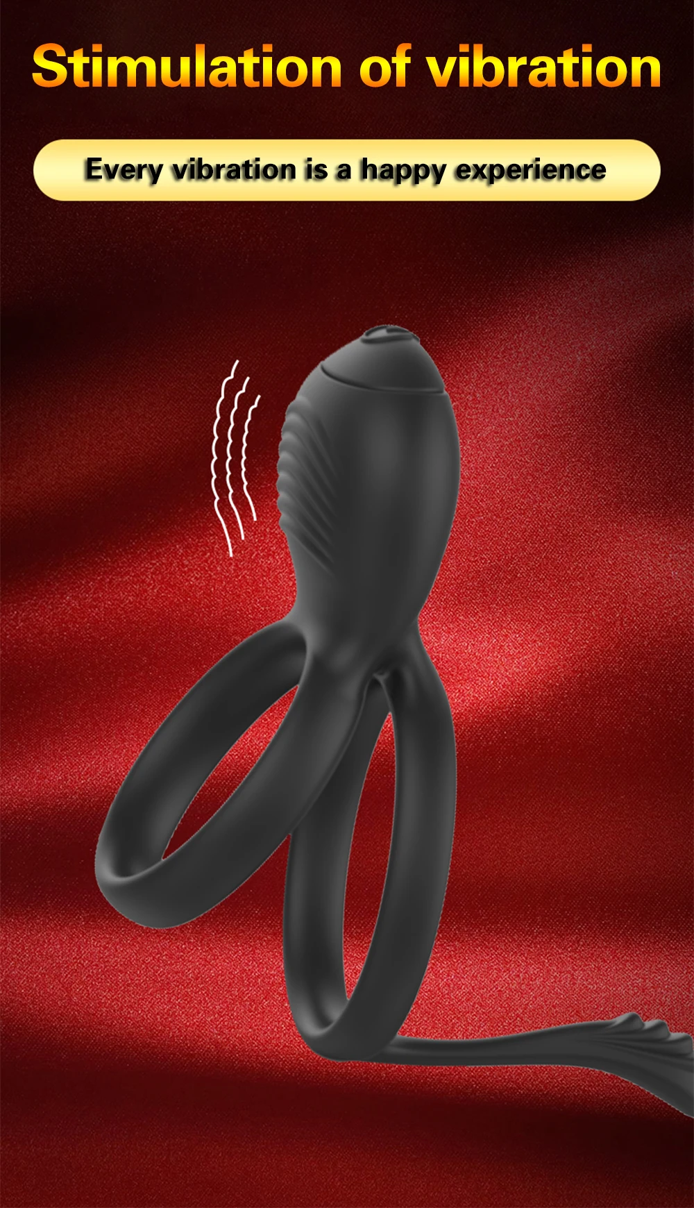 Male Vibrator Double Penis Ring Delay Ejaculation Cock Ring Vaginal Clitoral Stimulator Masturabtor Sex Toy for Men Couples Male Vibrator Double Penis Ring Delay Ejaculation Cock Ring Vaginal Clitoral Stimulator Masturabtor Sex Toy for Men Couples